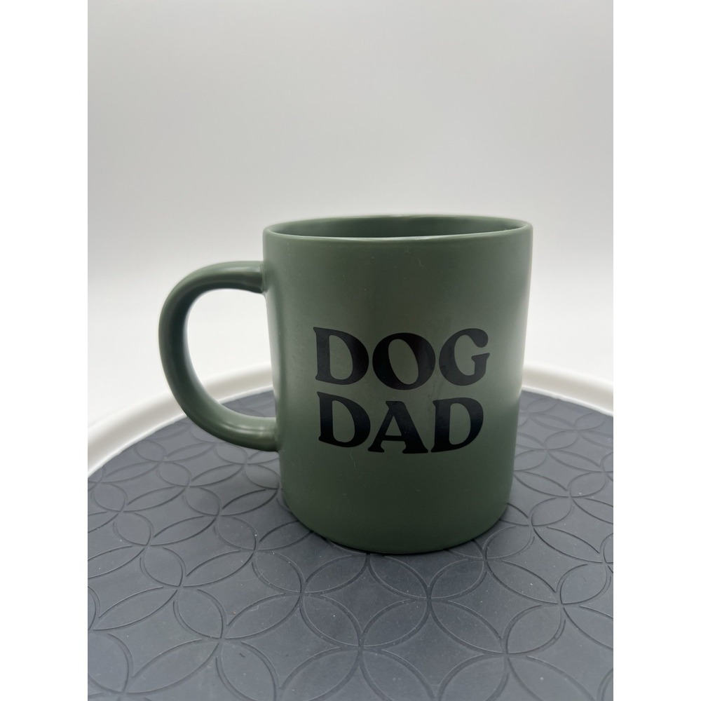 Parker Lane Dog Dad Coffee Mug Olive Green Ceramic Cup Gift for Dog Lovers
